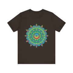 Psychedelic Mandala Tee - Vibrant Flower Design Alt Text 5
