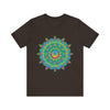 Psychedelic Mandala Tee - Vibrant Flower Design Alt Text 5