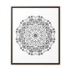 Beautiful handcrafted black and white mandala art on gallery canvas wraps