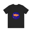 Black Cat Mystery Sleep T-Shirt featuring a unique and whimsical design
