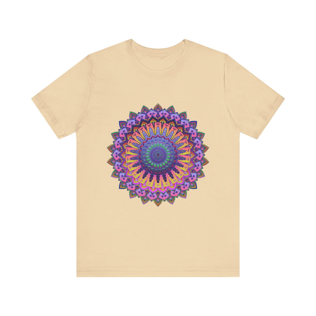 Colorful Mandala Meditation Tee featuring an intricate and vibrant design