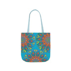 Canvas Tote Bag in Bright Tropical Colors for Summer Fun