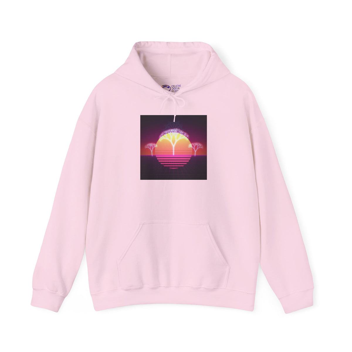 Felpa con cappuccio Retro Sunset Tree of Life