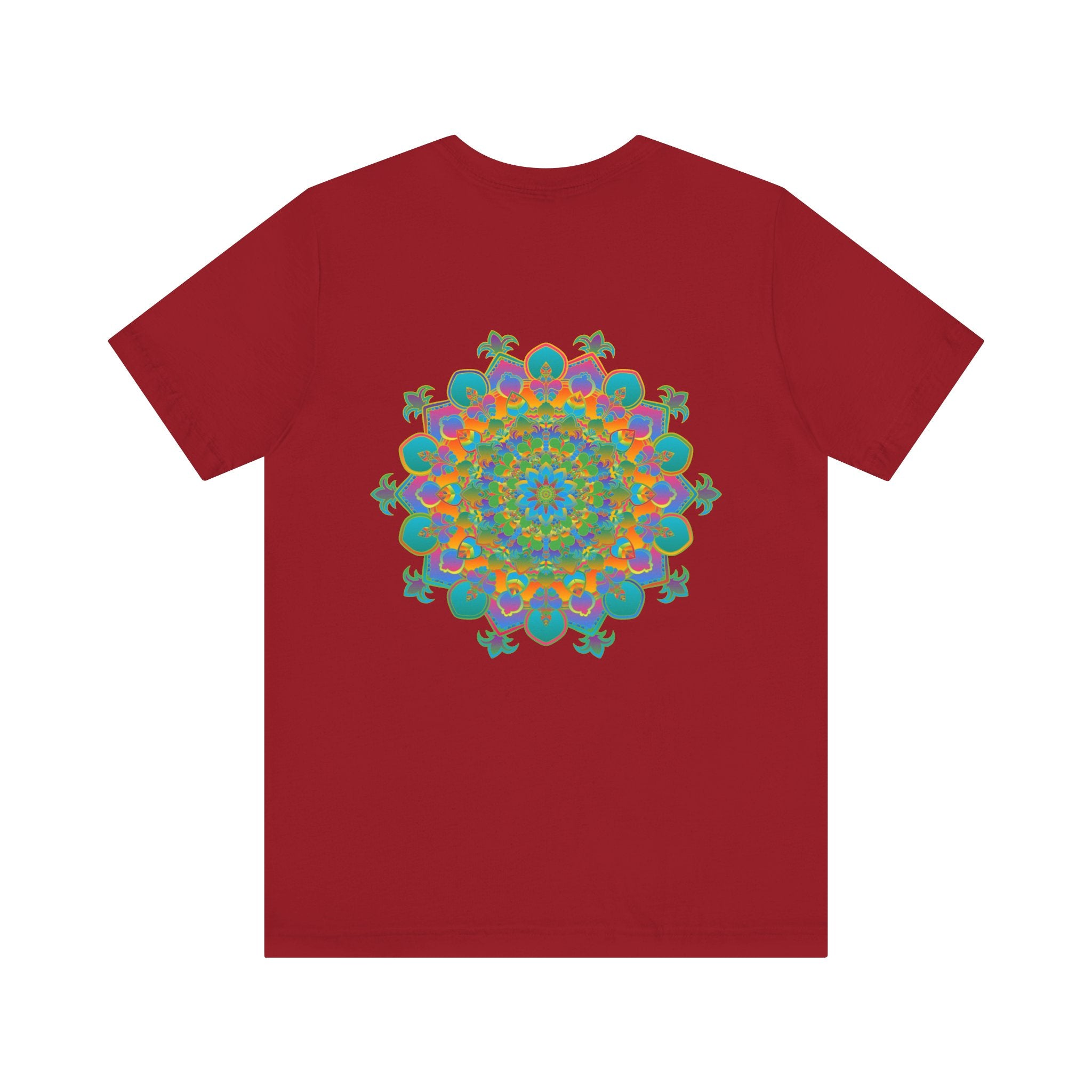 Vibrant Mandala Tee featuring intricate, colorful design representing spiritual peace and harmony, perfect for promoting inner balance and tranquility