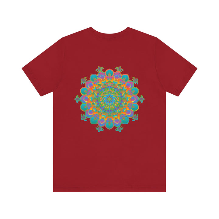 Vibrant Mandala Tee featuring intricate, colorful design representing spiritual peace and harmony, perfect for promoting inner balance and tranquility