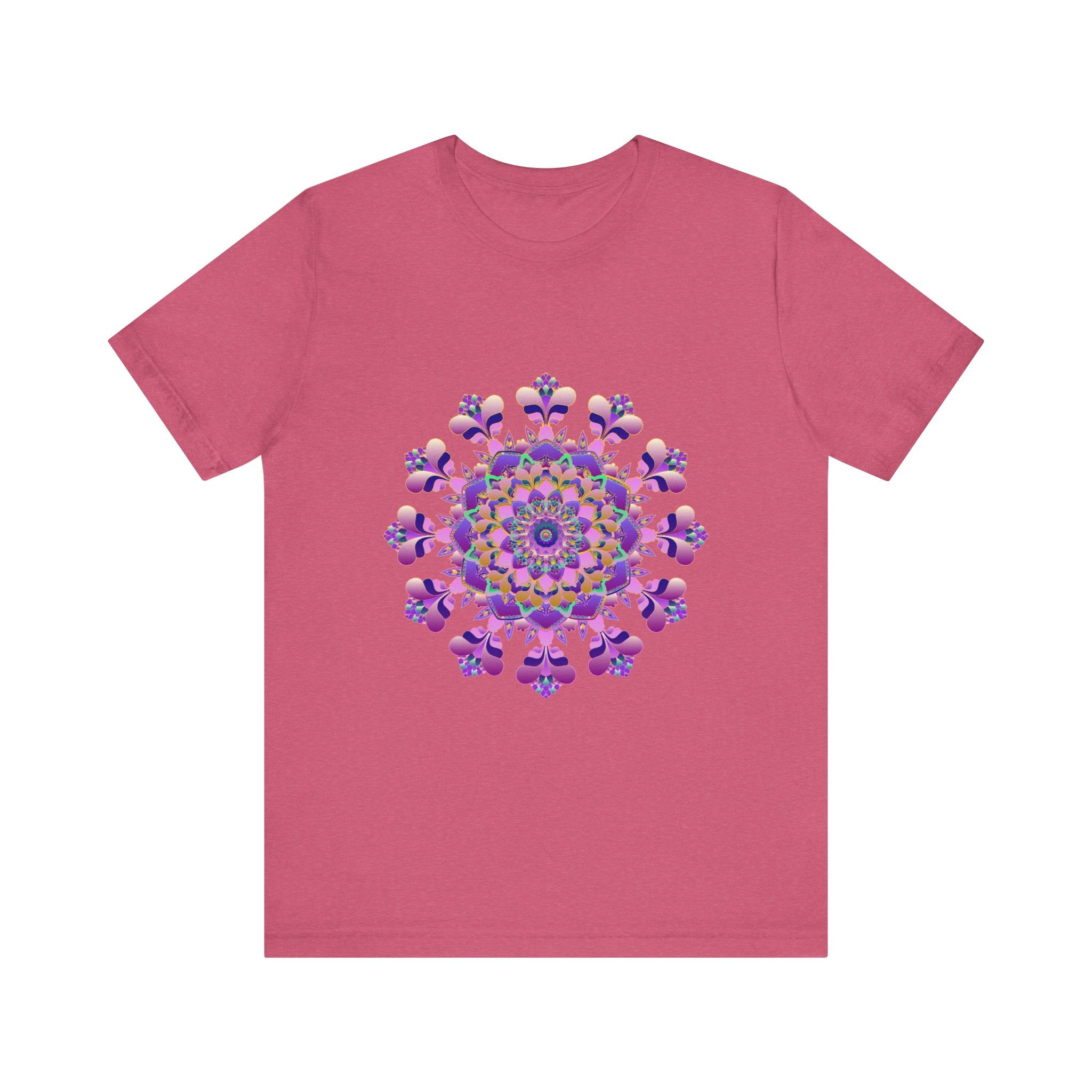 Intricate Floral Mandala Tee in Black with ornate floral design