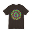 Vibrant mandala t-shirt featuring a beautiful design promoting peace and harmony