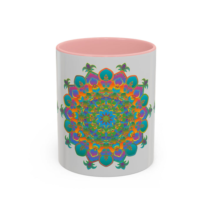 Beautifully designed Mandala Art Mug with vibrant colors