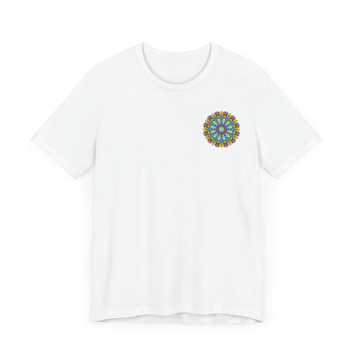 Vibrant Mandala Tee featuring intricate spiritual design for peace and harmony