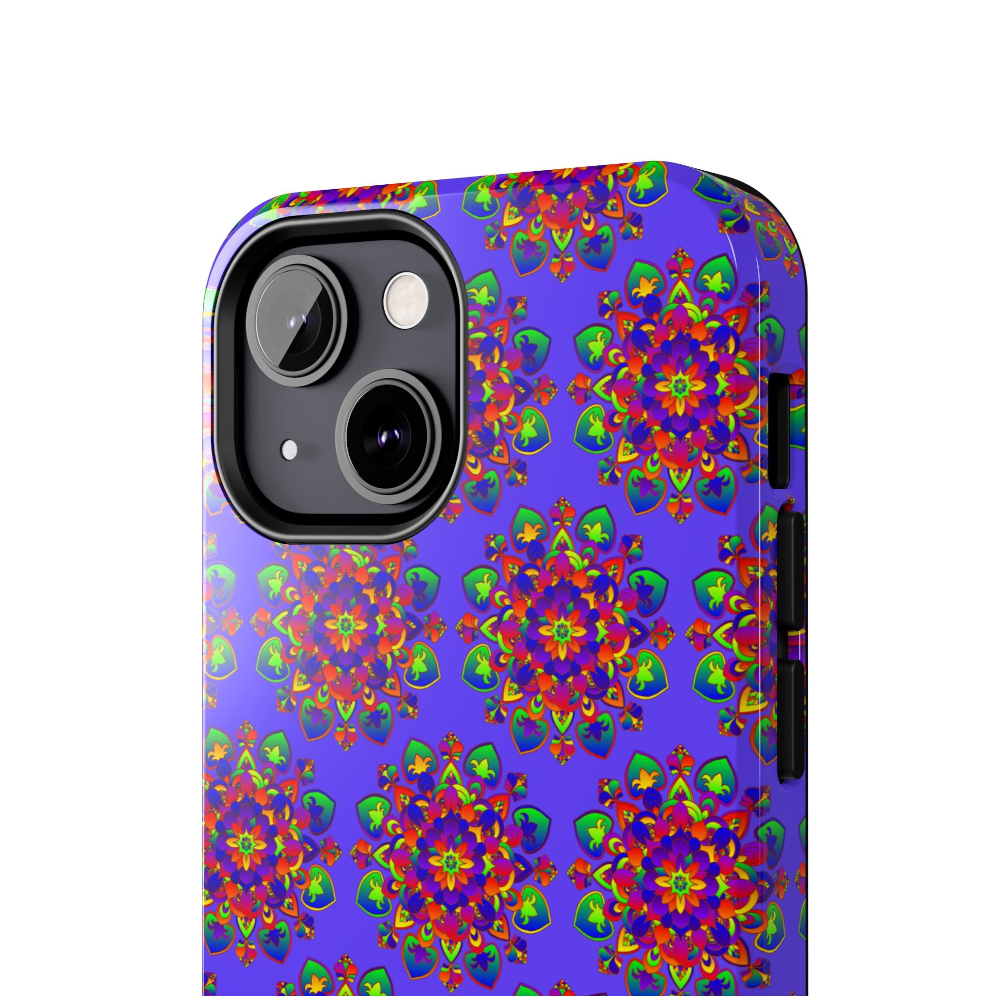 Tiled Hand Drawn Mandala Rainbow Phone Case - Standard alt text 11