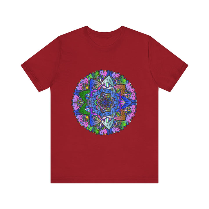 Vibrant and intricately designed Colorful Mandala Art T-Shirt with bright colors and detailed patterns