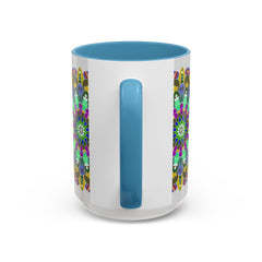 Vibrantly colored Mandala Art Mug featuring intricate designs for a serene and calming experience