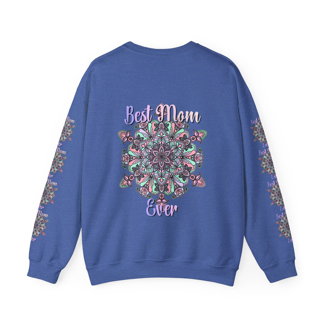 Comfortable and stylish crewneck sweatshirt with 'Best Mom Ever' design, perfect birthday gift for any mom