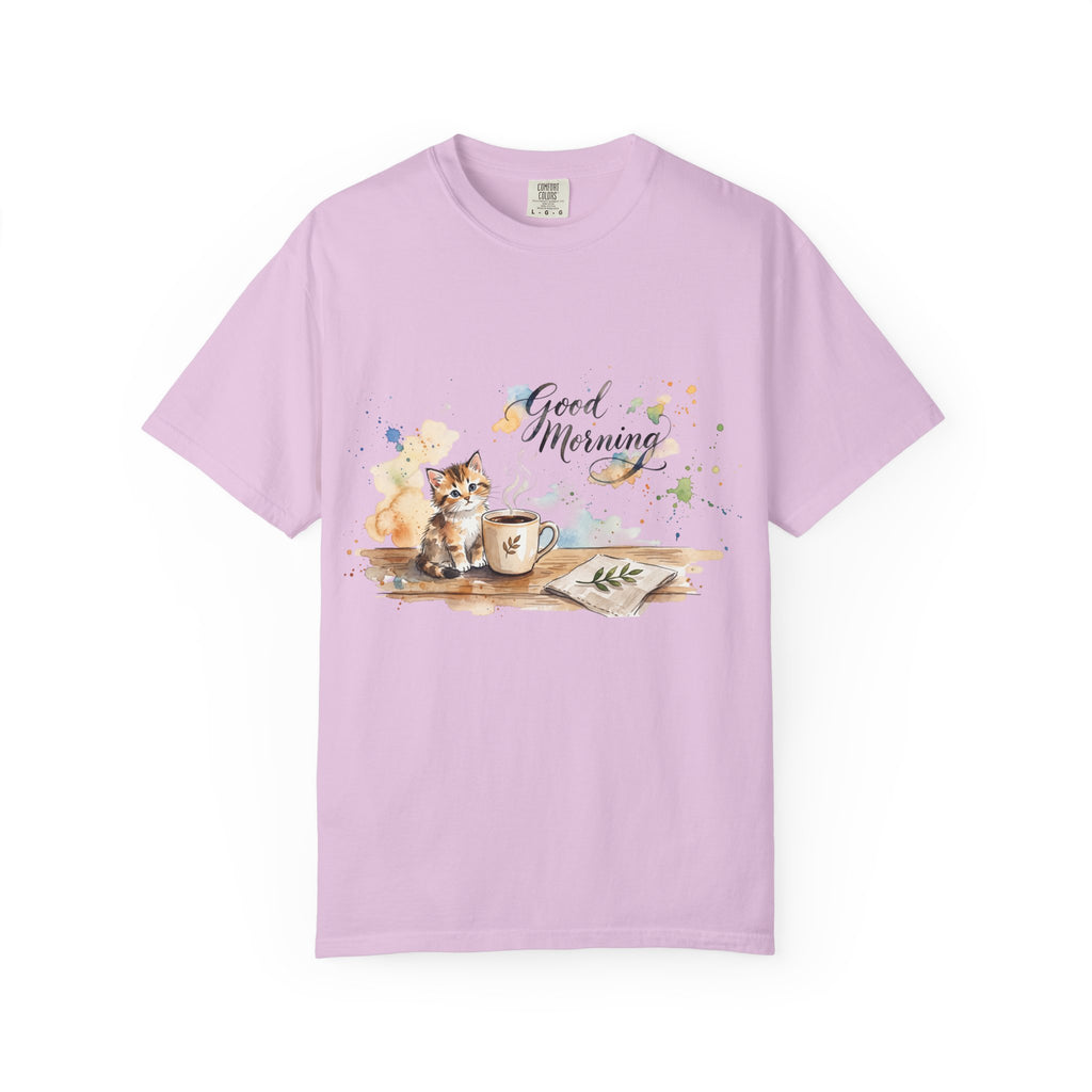 Good Morning Cat T-Shirt | Ultra-Soft Cotton Graphic Tee
