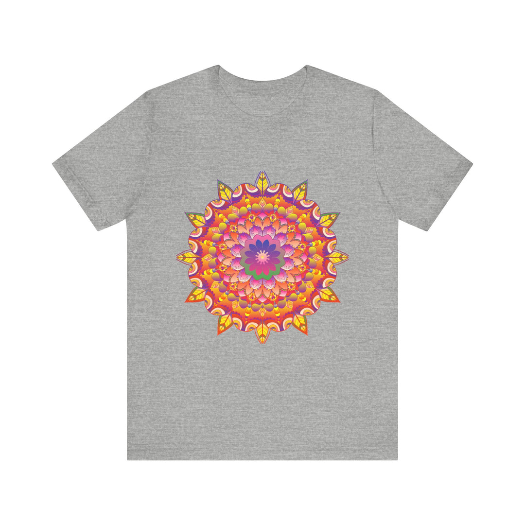 Vibrant Mandala Tee - Psychedelic Art featuring intricate, colorful design inspired by traditional mandalas