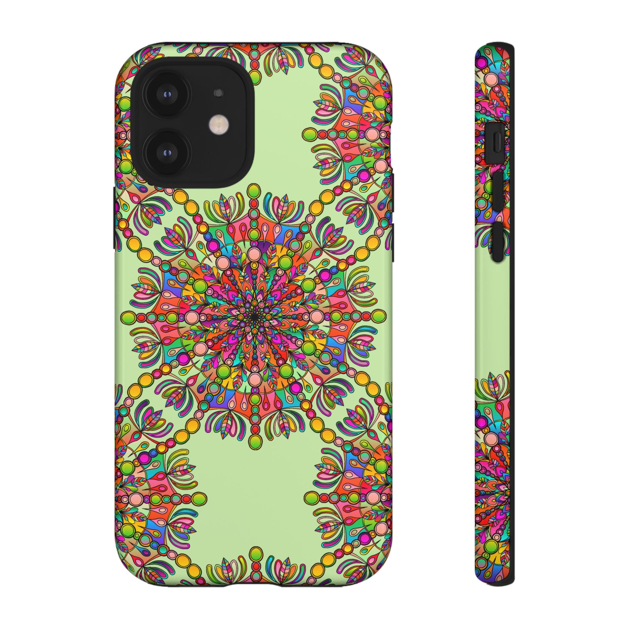 Custodia per telefono con mandala intricata in colori vivaci per uno stile unico