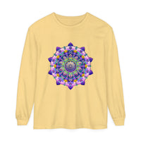 Colorful and intricate mandala design long sleeve unisex t-shirt for all genders