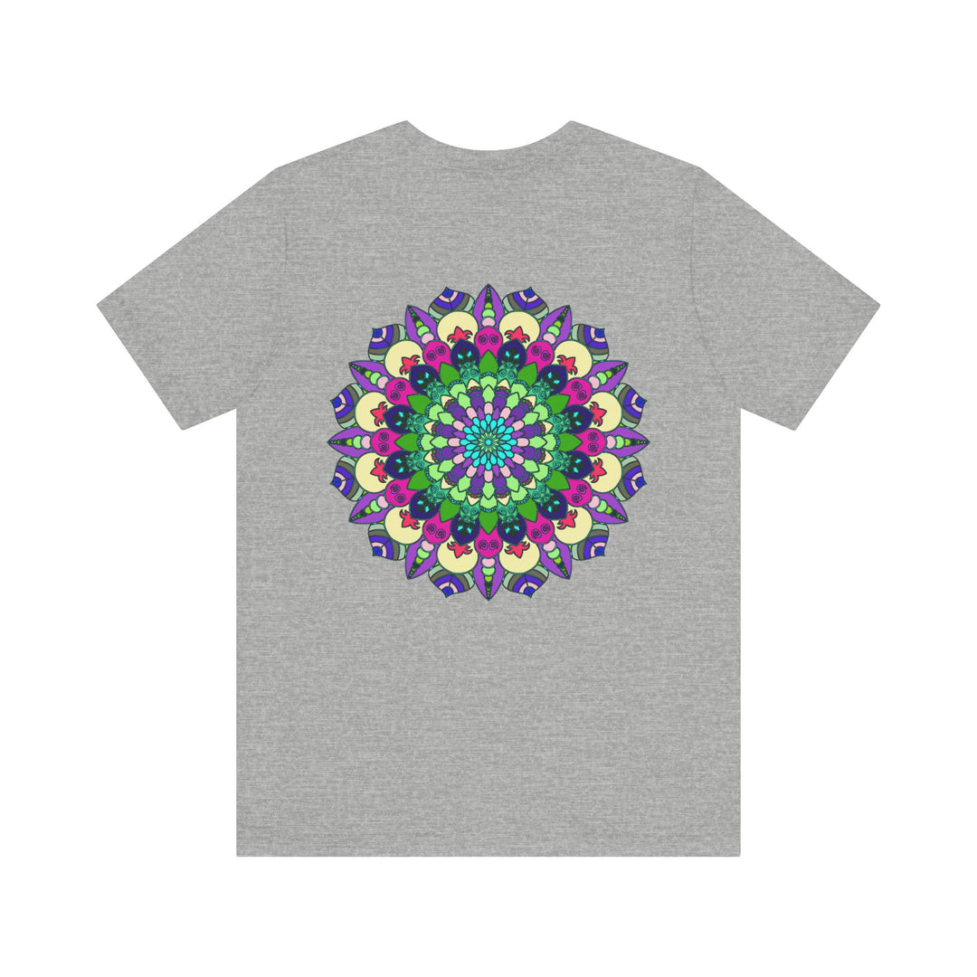 A colorful Mandala Tee featuring intricate designs symbolizing spiritual peace and harmony