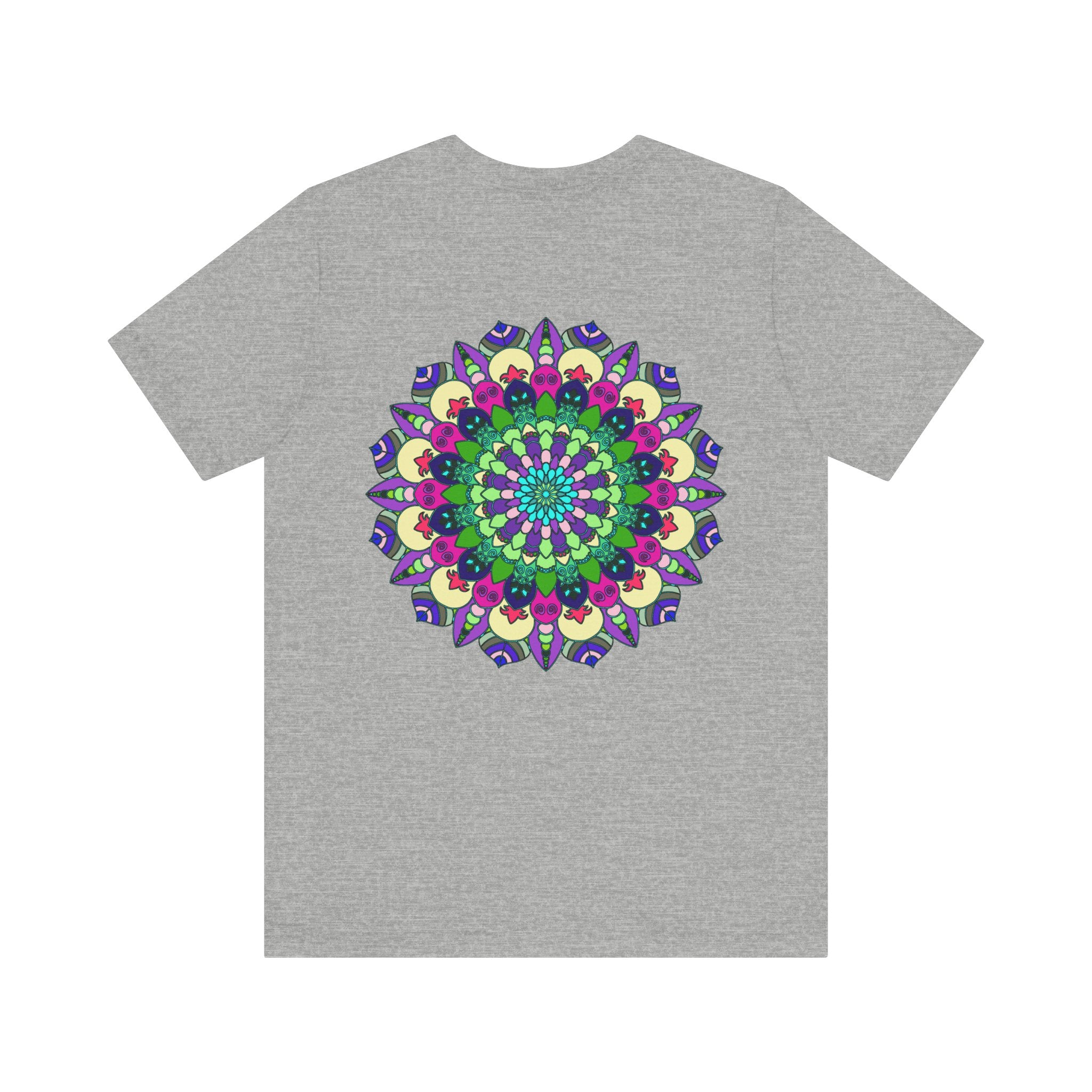 A colorful Mandala Tee featuring intricate designs symbolizing spiritual peace and harmony