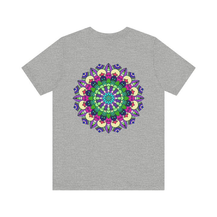 A colorful Mandala Tee featuring intricate designs symbolizing spiritual peace and harmony