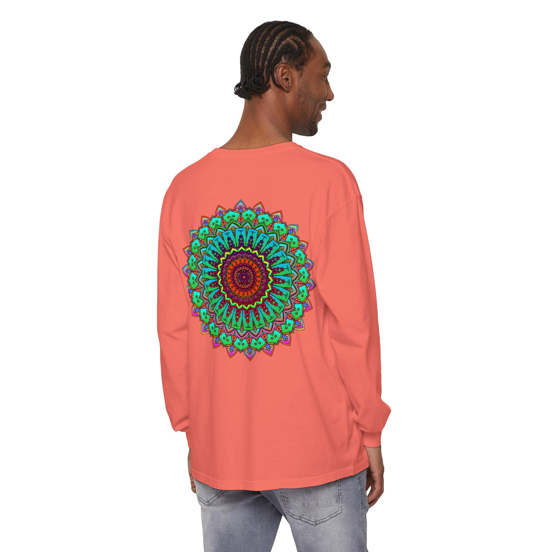 Vibrant Mandala Long Sleeve T-Shirt - Spiritual Art 62