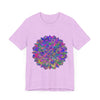  Artistic t-shirt with a beautiful and detailed mandala design in rich, eye-catching colors