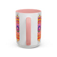 Beautiful handcrafted Mandala Art Mug with vibrant floral design and intricate patterns