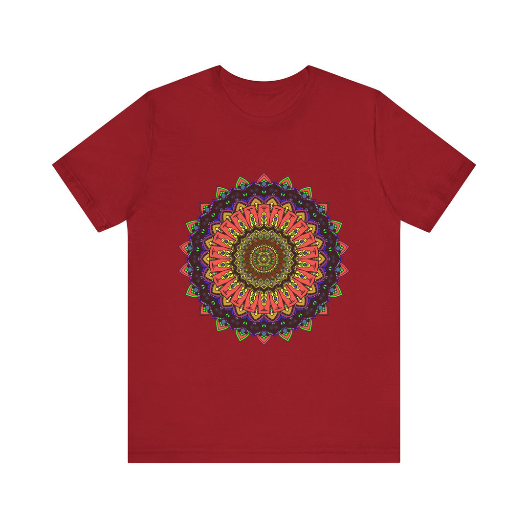 Colorful Mandala Tee - Intricate Design featuring vibrant rainbow colors and detailed geometric patterns, perfect for adding a pop of color to your wardrobe