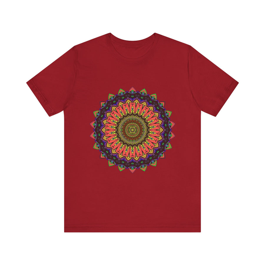 Colorful Mandala Tee - Intricate Design featuring vibrant rainbow colors and detailed geometric patterns, perfect for adding a pop of color to your wardrobe
