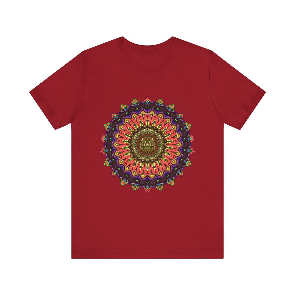 Colorful Mandala Tee - Intricate Design featuring vibrant rainbow colors and detailed geometric patterns, perfect for adding a pop of color to your wardrobe