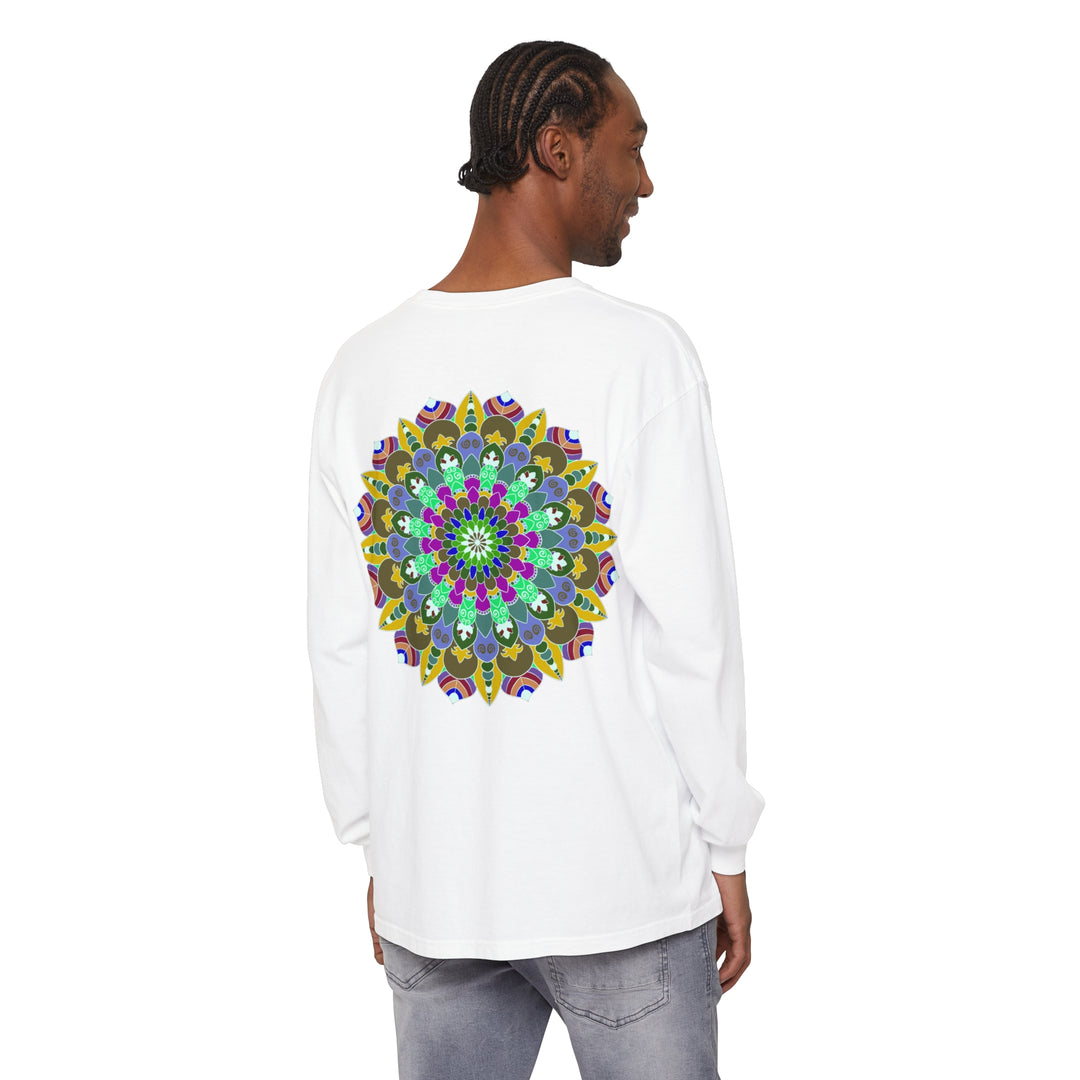 Colorful and eye-catching mandala long sleeve shirt with intricate design