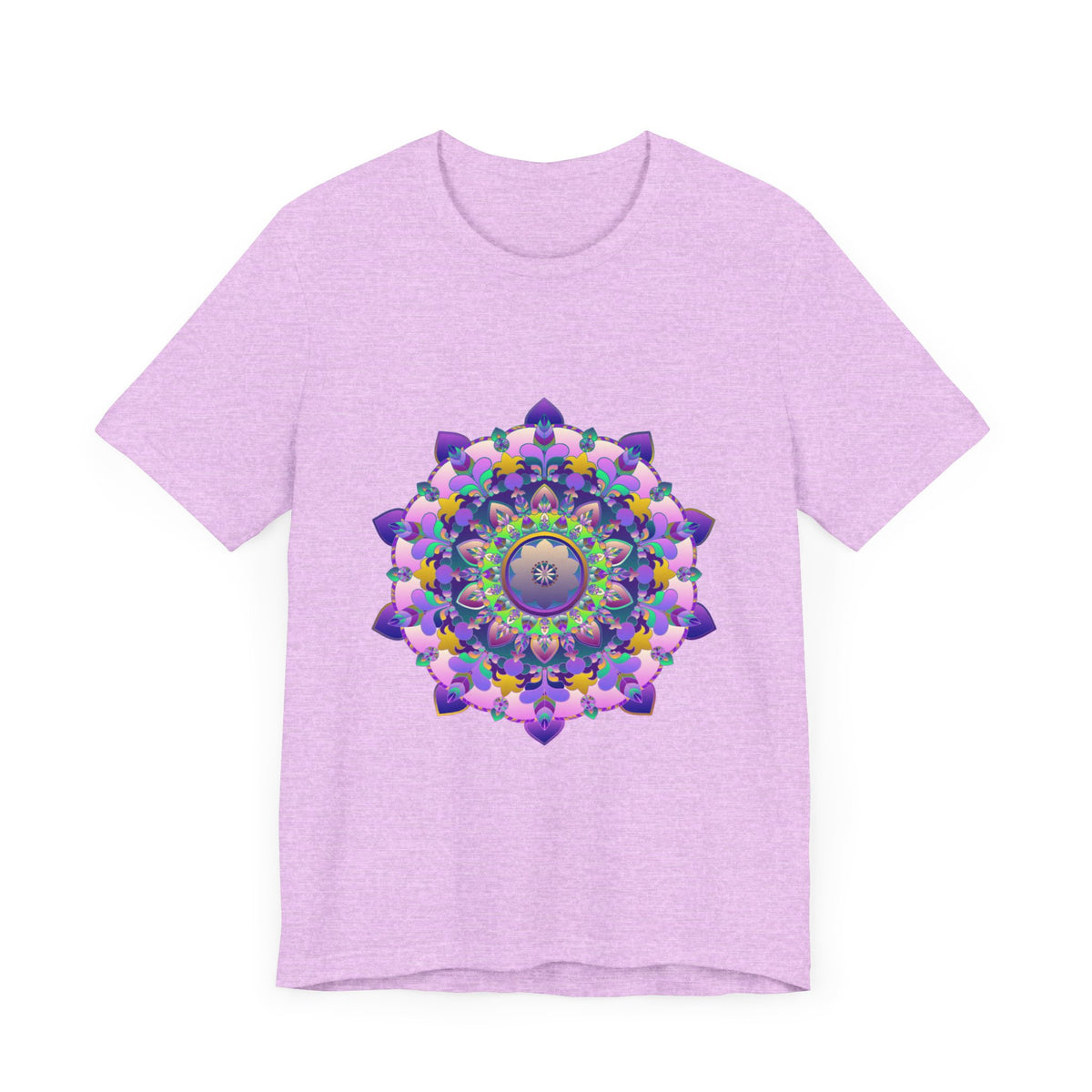 Vibrant Mandala Tee featuring an intricate and colorful design with vibrant and bold colors, perfect for adding a pop of personality to any outfit