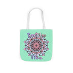 Mandala 'Love You Mom' Canvas Tote — Floral Mother's Day Gift Bag