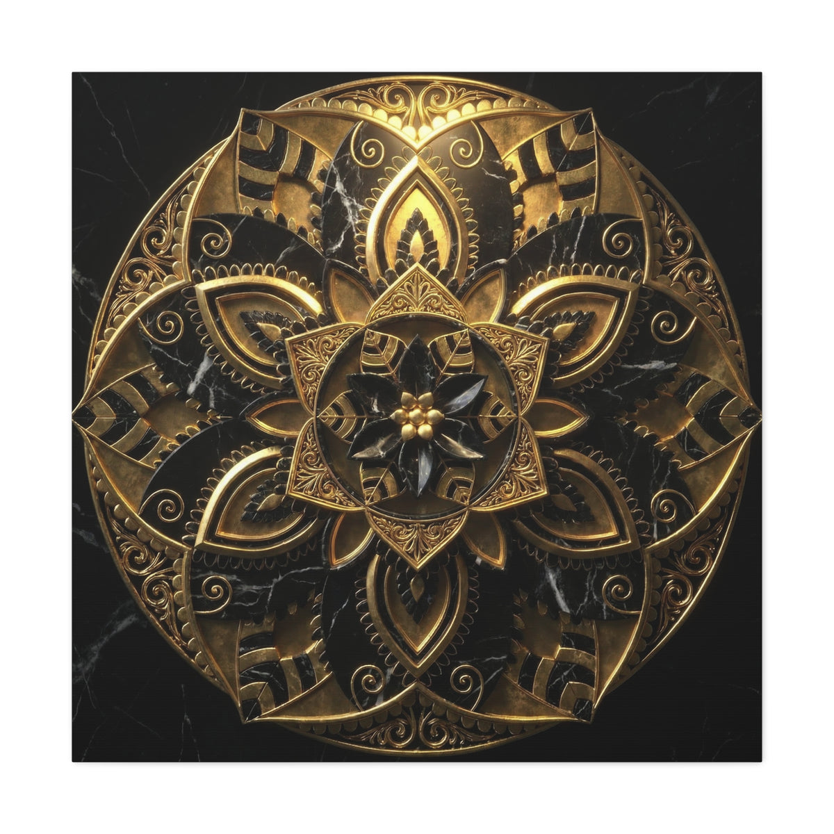 Eternal Balance – Luxury Marble & Gold Canvas