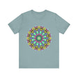 Colorful Mandala Peace T-Shirt featuring intricate spiritual art design and vibrant colors