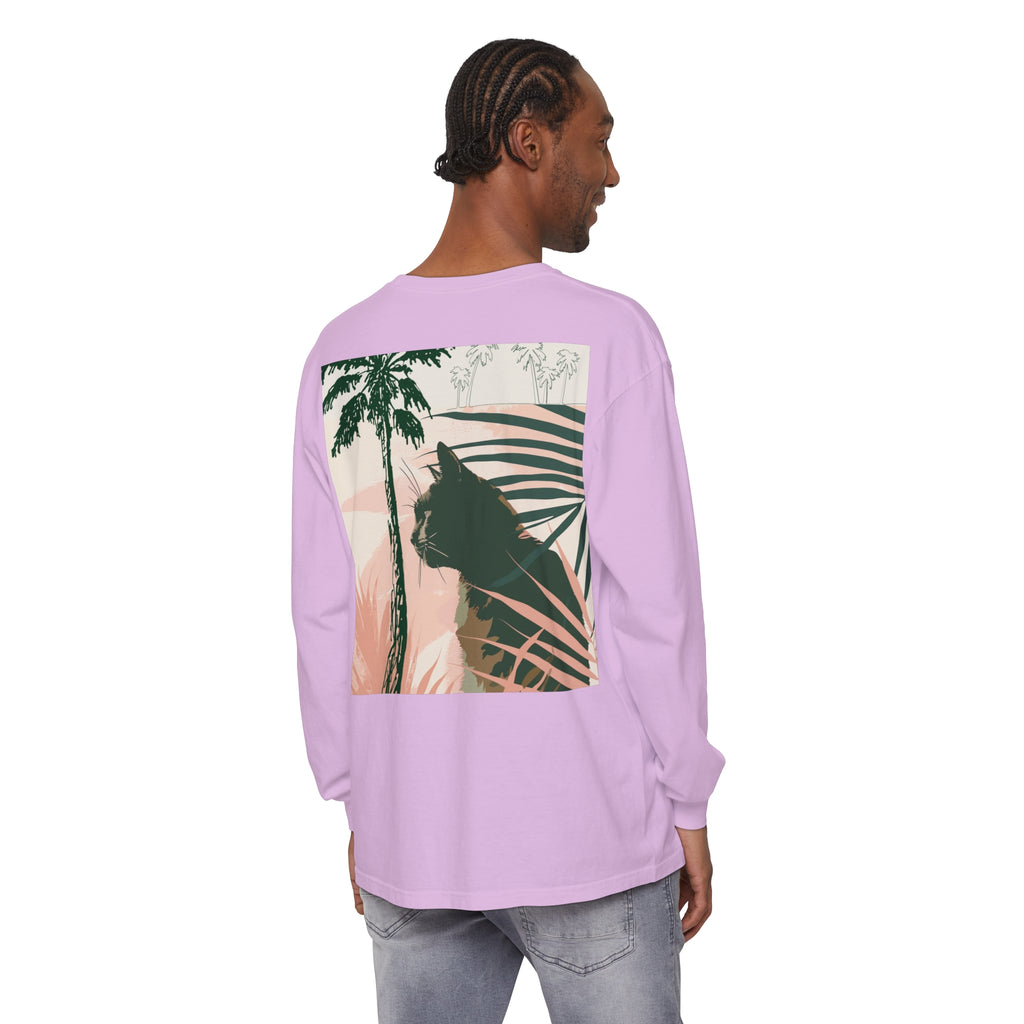 Black Cat Jungle Long Sleeve T-Shirt for laid-back style alt text 41