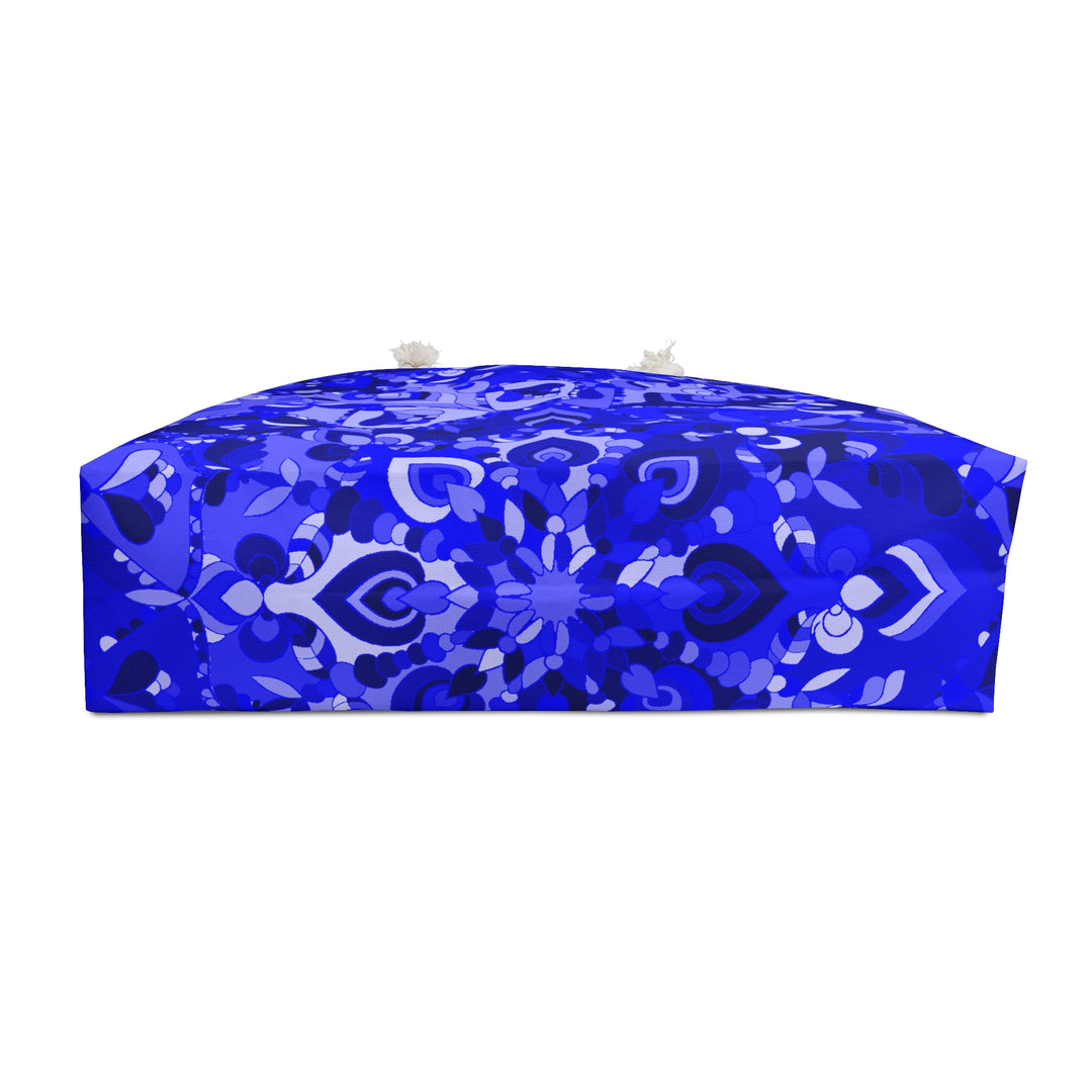 Bold Blue Mandala Weekender Bag - Chic Travel Tote for Adventures
