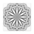 Stretched Mandala Art for Wall Decor in Black & White