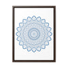 Vertical Frame of Mandala Handmade Art with Steel Blue Design