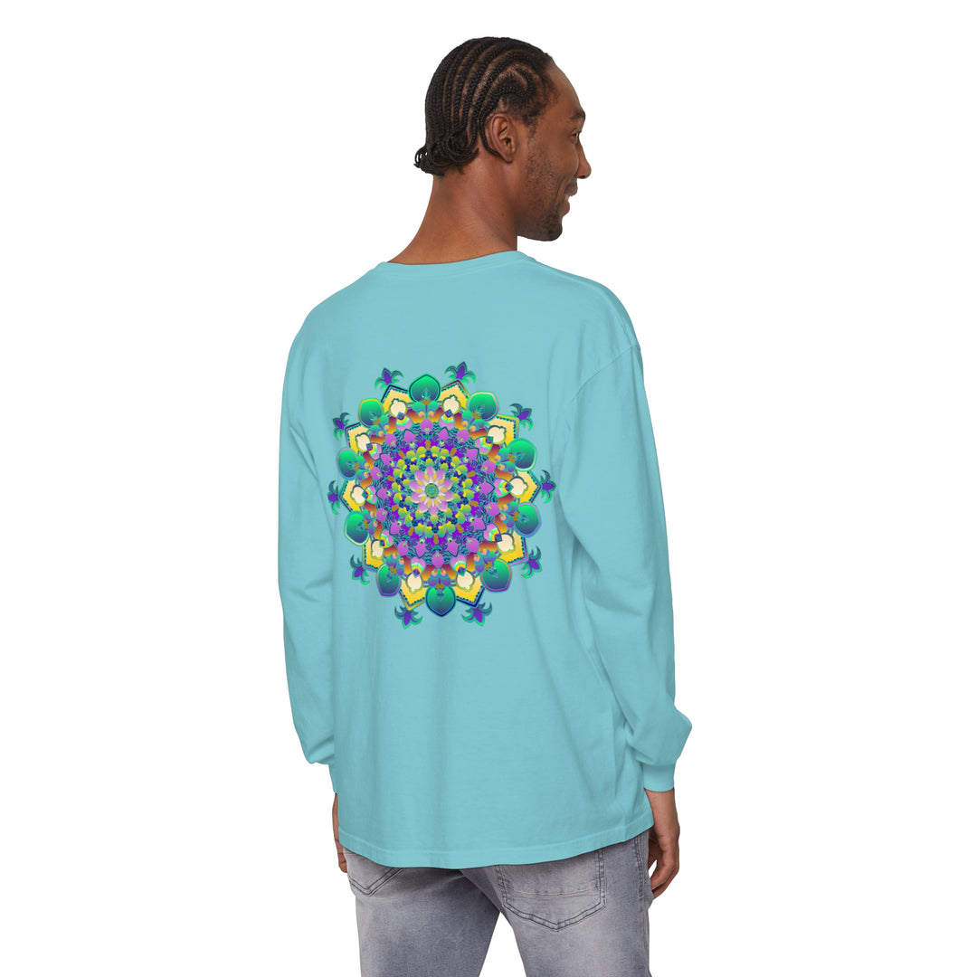 Beautiful, detailed mandala design on a comfortable, long sleeve t-shirt