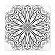 Handmade Mandala Art - Black & White Wall Art - Matte Canvas, Stretched, 125 alt text 2