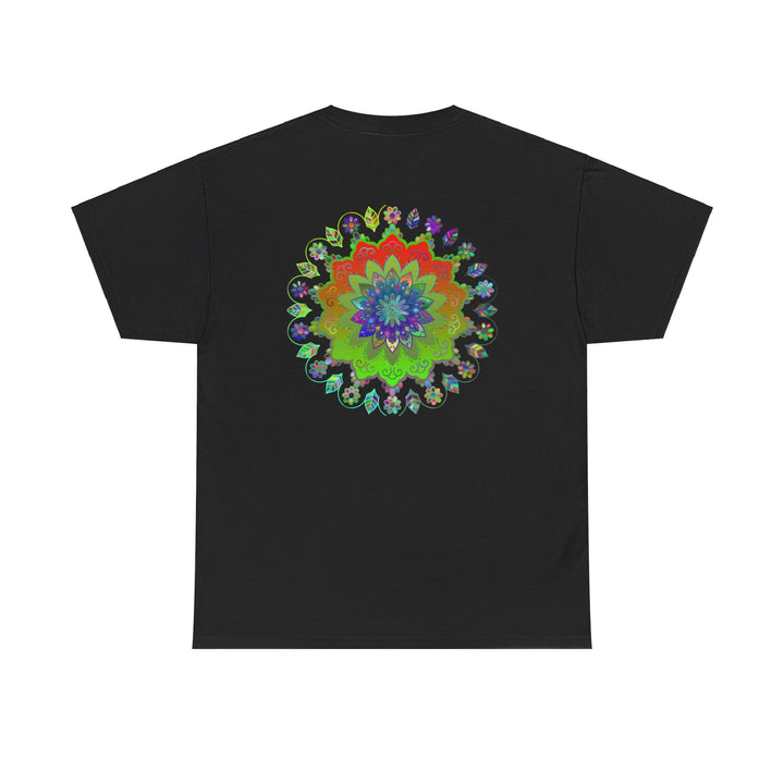 Unisex Heavy Cotton Tee featuring intricate Mandala Art design, perfect for yoga and mindfulness practices