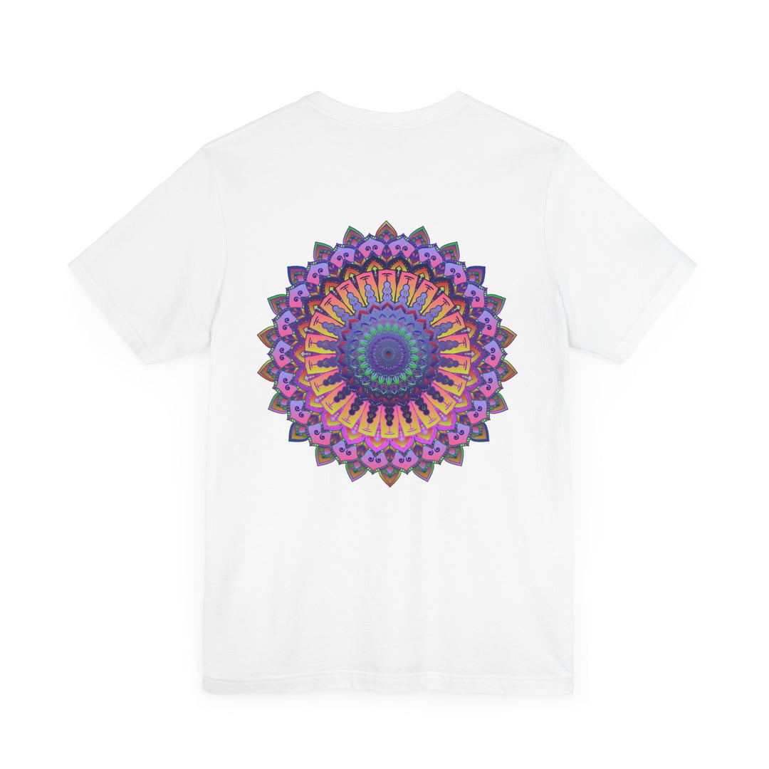 Vibrant Mandala T-Shirt featuring intricate design symbolizing spiritual peace and harmony, perfect for embracing mindfulness and tranquility