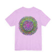 A beautiful, colorful mandala tee with intricate patterns representing spiritual peace and harmony, perfect for embracing your inner zen