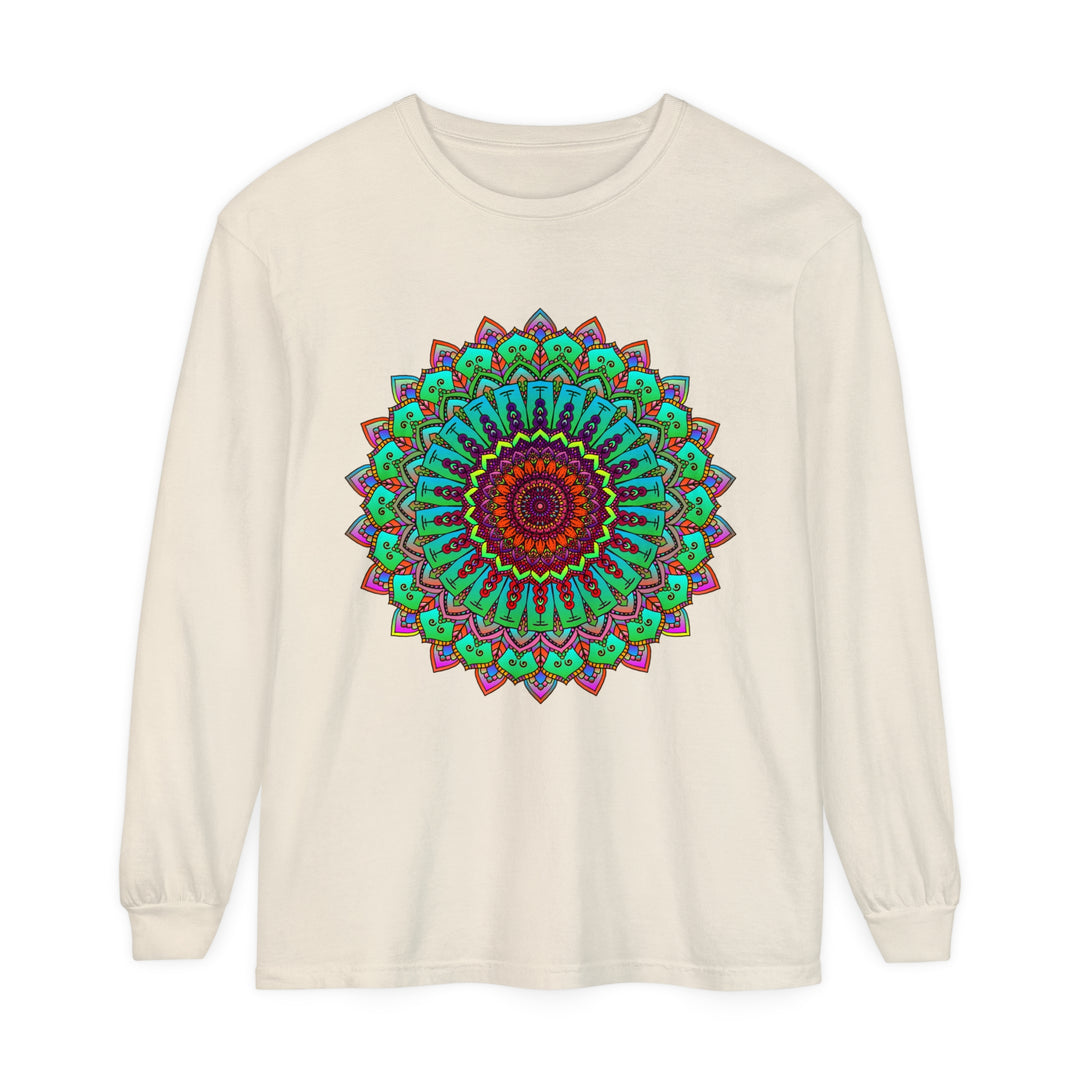 Vibrant Mandala Long Sleeve T-Shirt - Spiritual Art 16