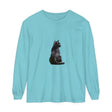 Black Cat Mystique Long Sleeve T-Shirt in black with intricate feline design