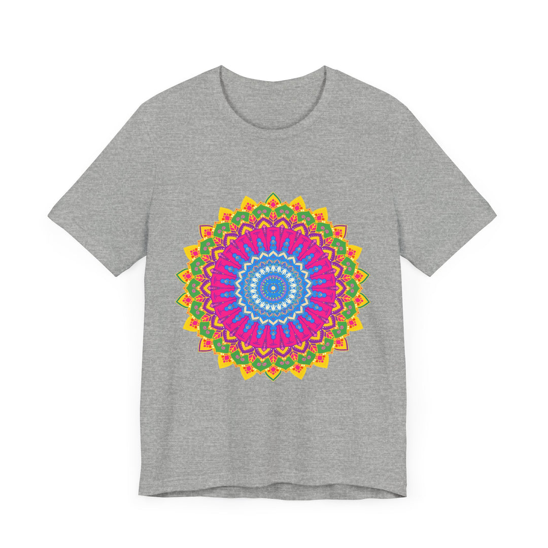 Vibrant Mandala Tee featuring intricate and colorful design for a unique and eye-catching look