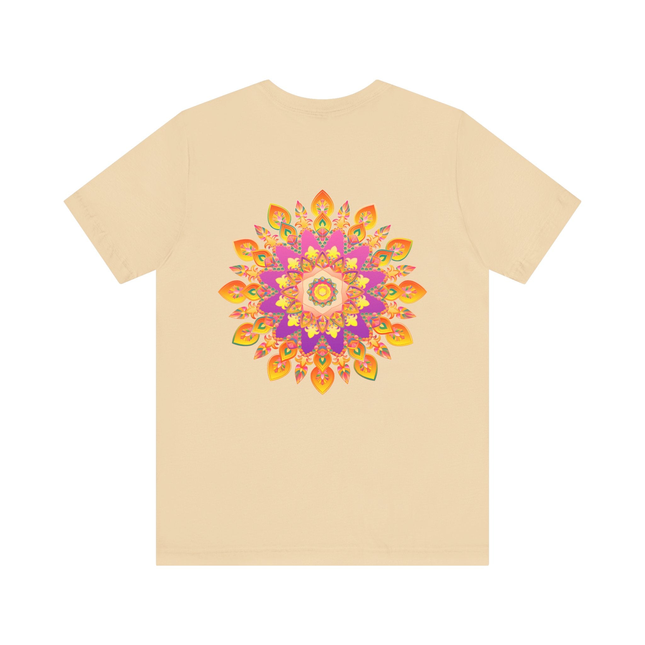 Colorful and intricate mandala design t-shirt promoting peace and harmony