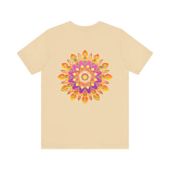 Colorful and intricate mandala design t-shirt promoting peace and harmony