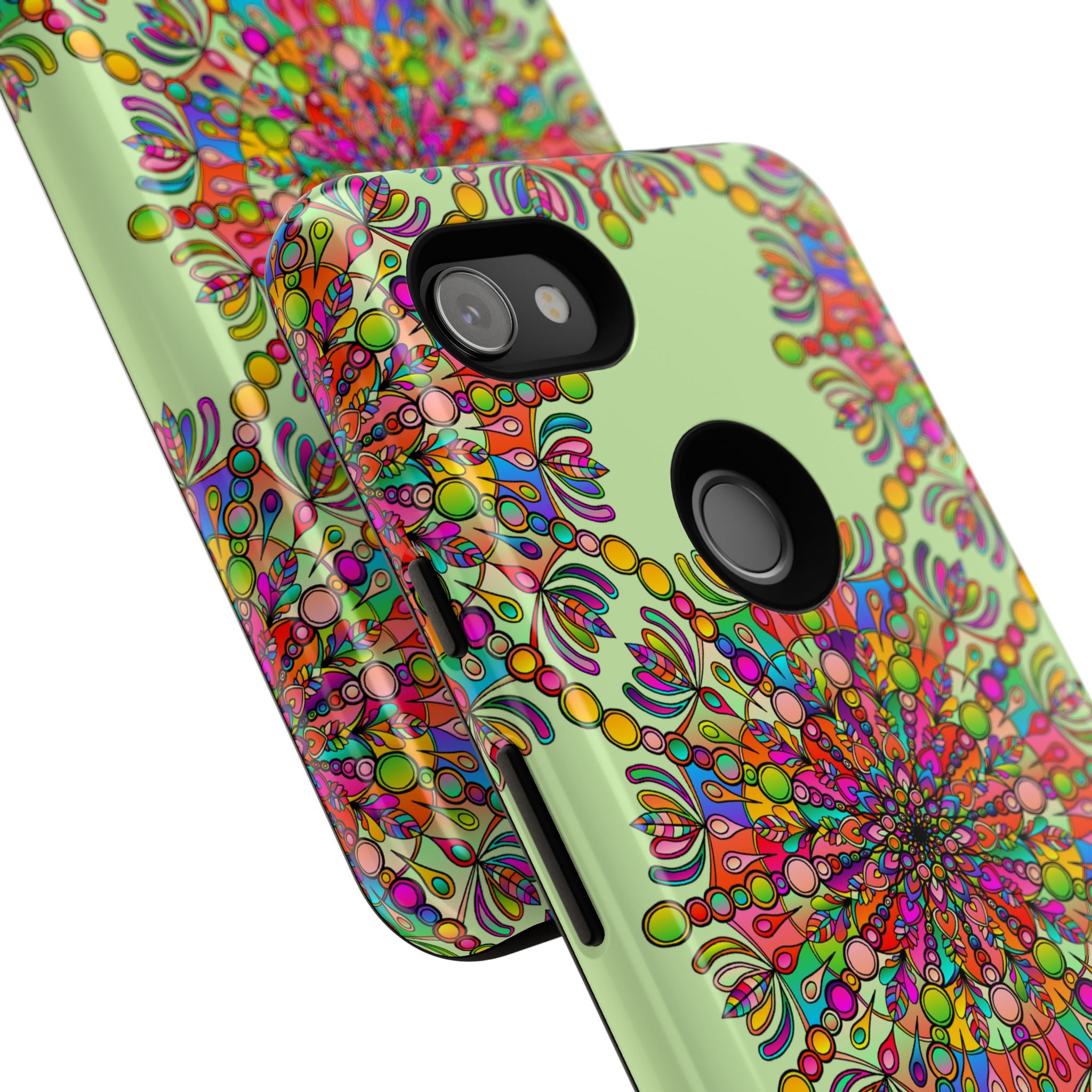 Custodia Vibrant Mandala per iPhone e Google Pixel | Custodie resistenti